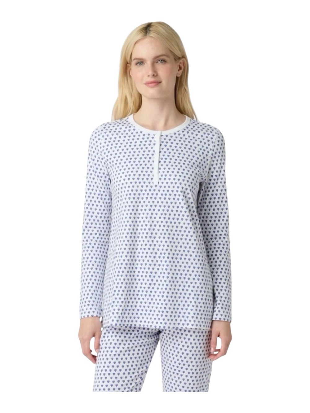 Roller Rabbit Hearts Pajamas Size S Blue 100% Soft Pima Cotton